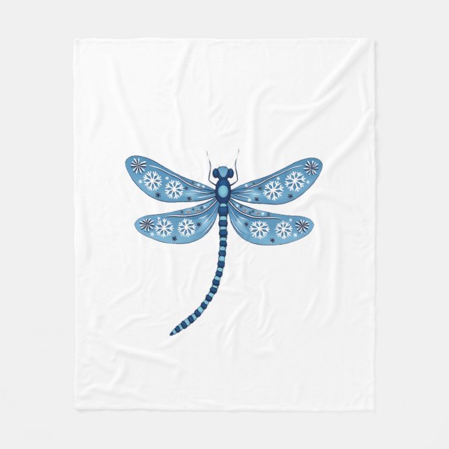 Couverture Polaire Snowflake Dragonfly Spirit (Devant)