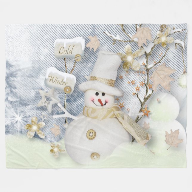 Couverture Polaire Snowman (Devant (Horizontal))