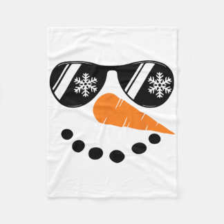 Couverture Polaire Snowman Face Family Christmas Matching Costume Men