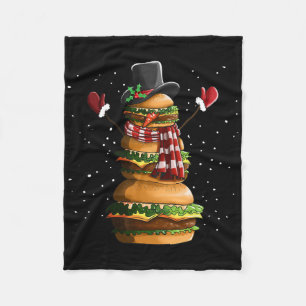Couverture Polaire Snowman Fait De Burgers Cheeseburger Fast Food Chr