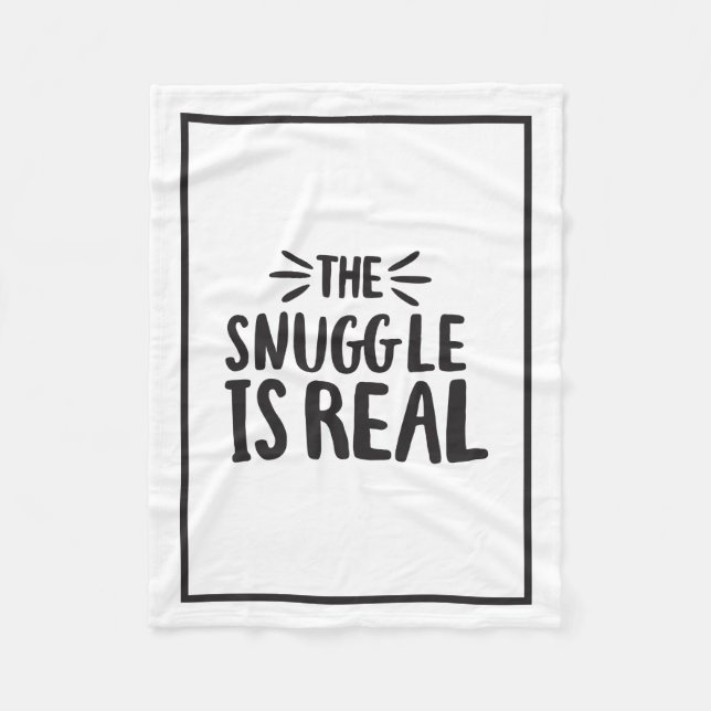 Couverture Polaire Snuggle is Real Culture Sayants Citation Art Desig (Devant)