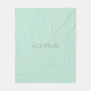 Couverture Polaire "Snuggles" à la menthe verte