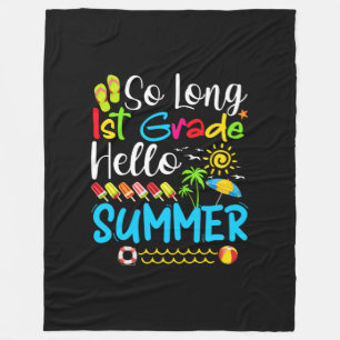 Couverture Polaire So Long 1st Grade Hello Summer Last Day Of School.