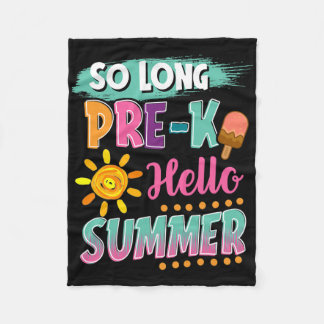 Couverture Polaire So Long Pre-k Hello Summer Vacation Last Day Of Sc