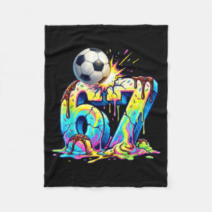 Couverture Polaire Soccer à la glace qui coule 67 Six Sept Amusant Ge