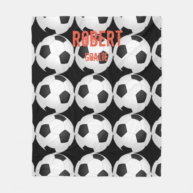 Couverture Polaire Soccer Fleece Blanket Sports Joueurs Vans Athlètes (Devant)