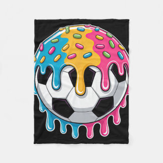 Couverture Polaire Soccer Ice Cream Boys Soccer Drip With Sprinkles S