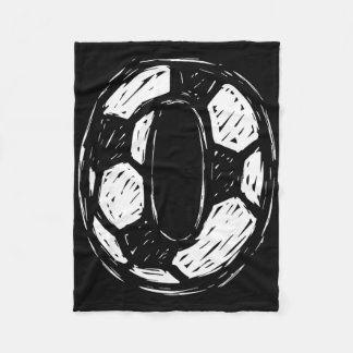 Couverture Polaire Soccer Jersey Number 0 Sketched Soccer Ll Style Sp