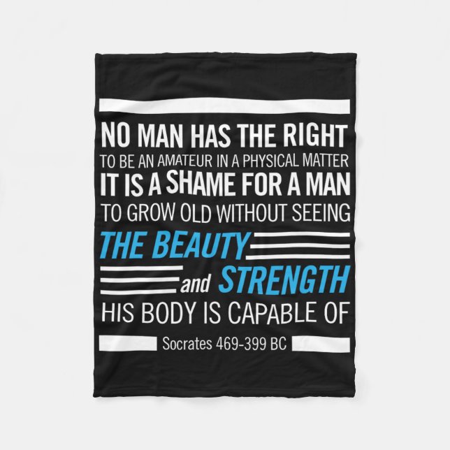 Couverture Polaire Socrates Citation de remise en forme physique Body (Devant)