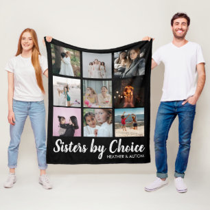Couverture Polaire Soeurs Par Choix Photo Collage Meilleur Ami Person