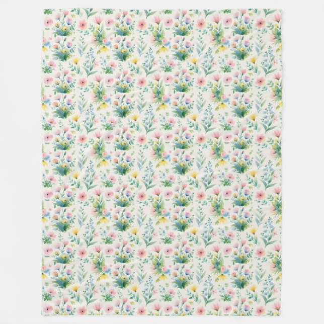 Couverture Polaire soft watercolor windflowerwer (Devant)