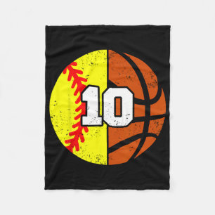 Couverture Polaire Softll Sketll Numéro 10 Maillot Drôle 10ème Annive