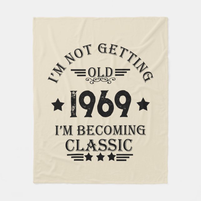 Couverture Polaire Soirée personnalisée vintage de 55 ans (Devant)