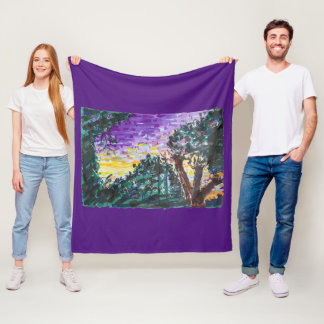 Couverture Polaire Soirée violette