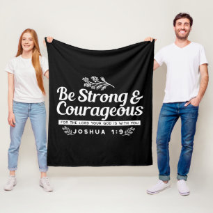 Couverture Polaire Sois Fort et Courageux – Josué 1:9 Verset Biblique
