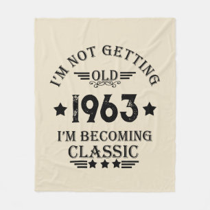 Couverture Polaire Soixante vintage 60e anniversaire personnalisée
