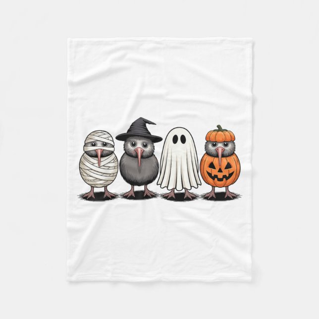 Couverture Polaire Soky Ghost Kiwi Bird Pumpkin Halloween Skeleton  (Devant)