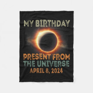 Couverture Polaire Solar Eclipse 2024 Anniversaire présent 4.8.24 Tot