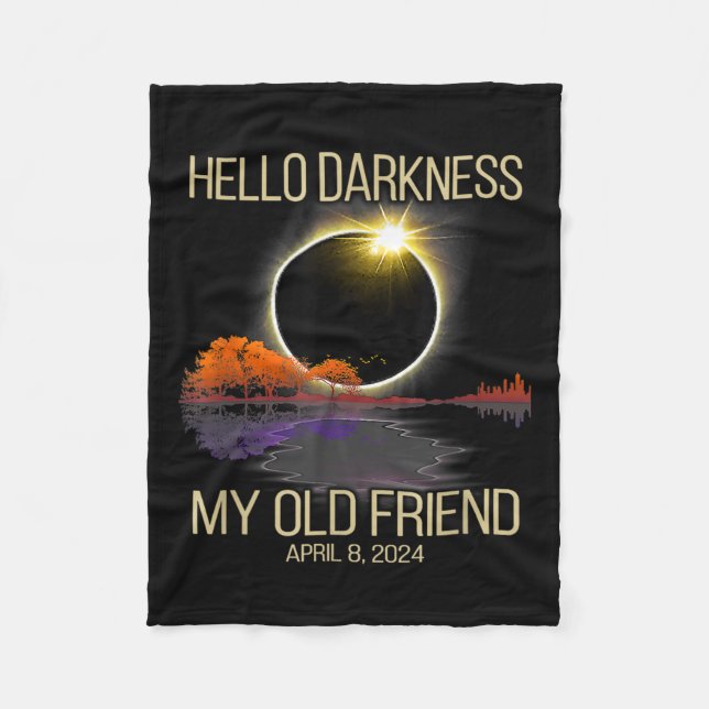 Couverture Polaire Solar Eclipse 2024 Hello Darkness My Old Friend Ap (Devant)
