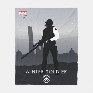 Couverture Polaire Soldat de l'Hiver Silhouette Héroïque
