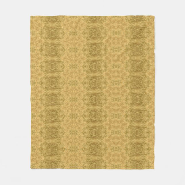 Couverture Polaire Soleil jaune or brillant motif (Devant)
