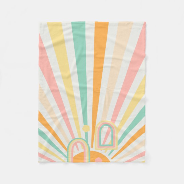 Couverture Polaire soleil vintage (Devant)