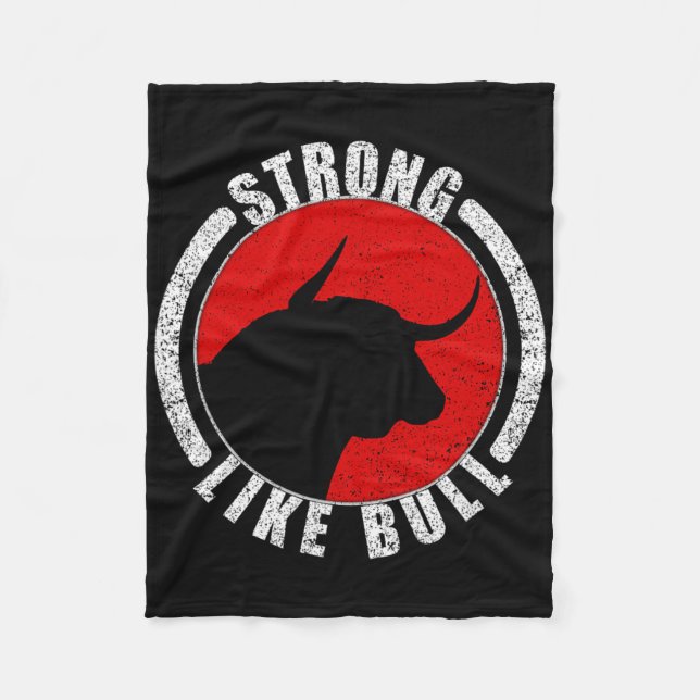 Couverture Polaire Solide Comme Taureau Bodybuilding Et Alimentation  (Devant)