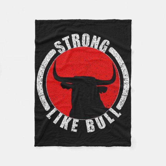 Couverture Polaire Solide Comme Taureau Bodybuilding Et Power Lifting (Devant)