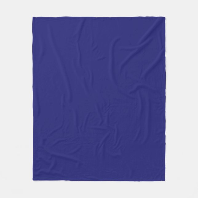 Couverture Polaire Solide couleur bleu minuit minimaliste Plaque (Devant)