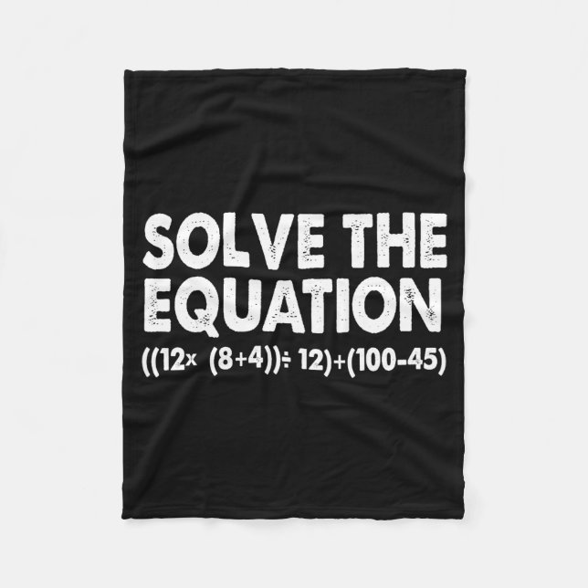 Couverture Polaire Solve The Equation Funny Math Teacher 67 Meme Six  (Devant)