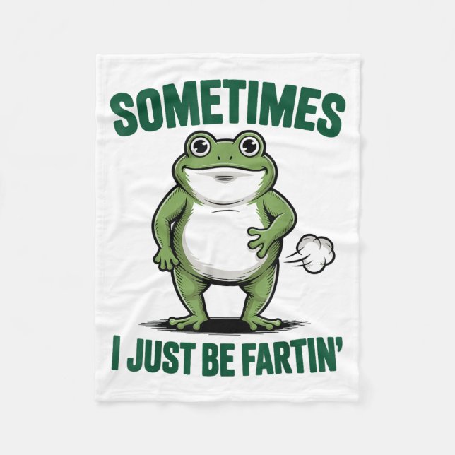 Couverture Polaire Sometimes I Just Be Farting Frog Christmas Funny F (Devant)