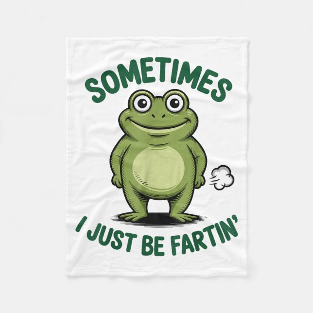 Couverture Polaire Sometimes I Just Be Farting Frog Christmas Funny F (Devant)