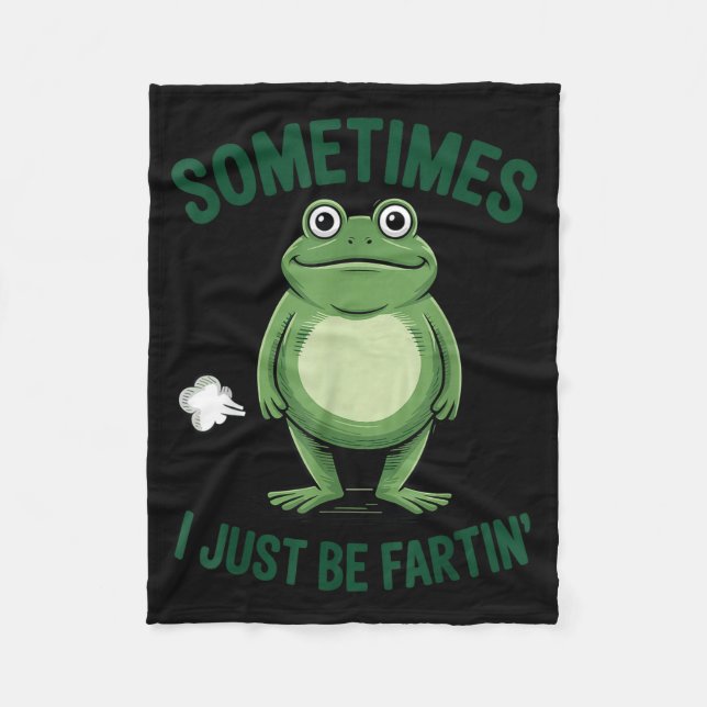 Couverture Polaire Sometimes I Just Be Farting Frog Christmas Funny F (Devant)