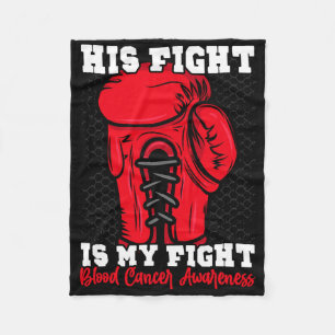 Couverture Polaire Son combat est mon combat. Boxe Boxeur Cancer du s