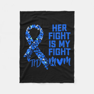 Couverture Polaire Son combat est mon combat T1d Maman Type 1 Diabète