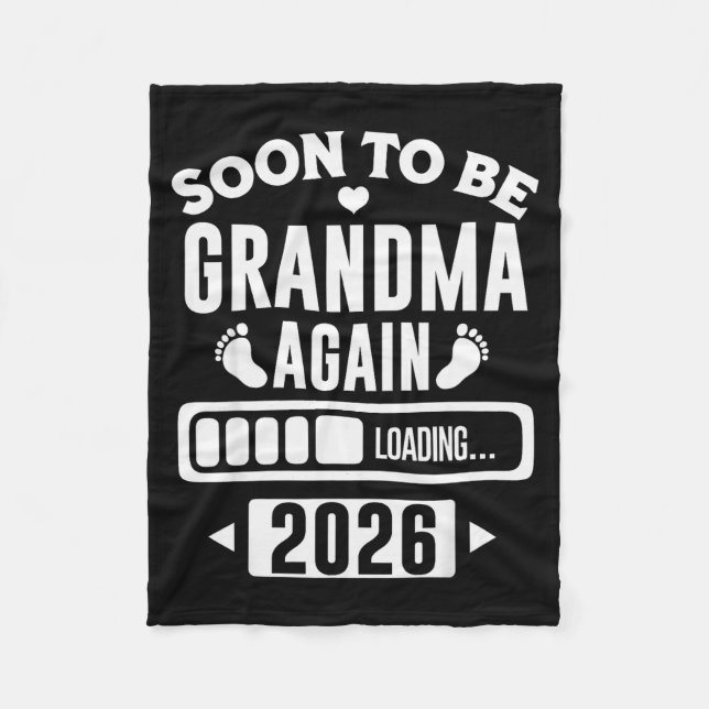 Couverture Polaire Soon To Be Grandma Again 2026 Loading New Baby Ann (Devant)