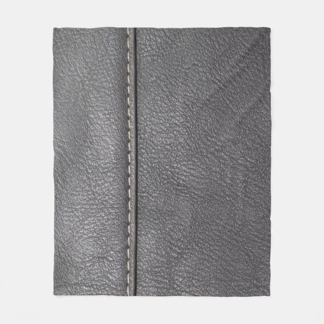 Couverture Polaire Sophistication en cuir noir : Luxe du cuir noir (Devant)