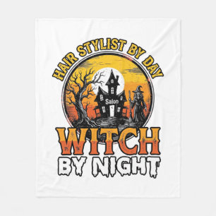 Couverture Polaire Sorcière Coiffeuse De Nuit Vintage Halloween Desi