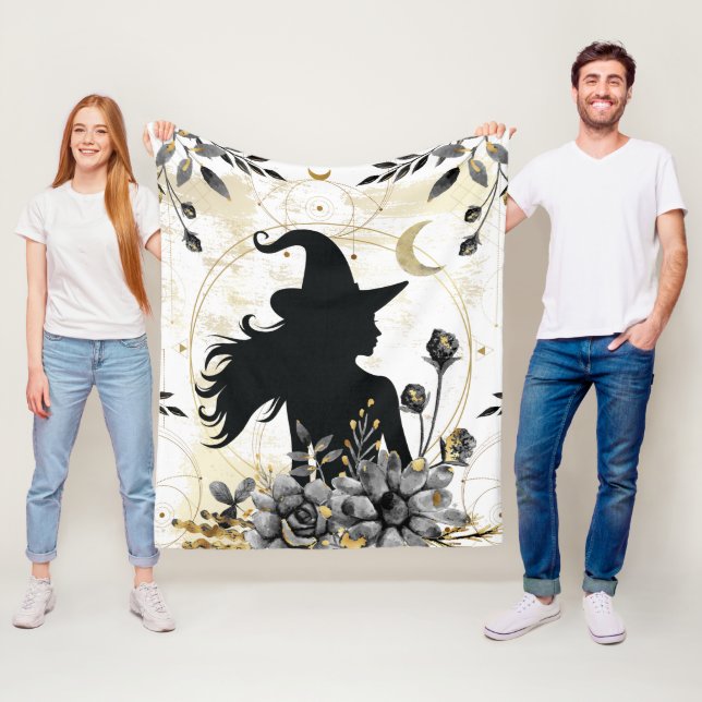 Couverture Polaire Sorcière contemporaine d'Halloween 3 (En situation)