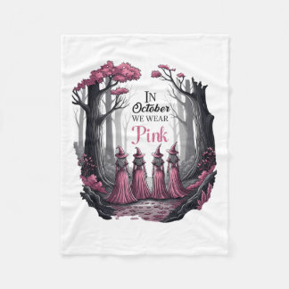 Couverture Polaire Sorcière En Octobre Nous Portons Nk Cancer Du Sein