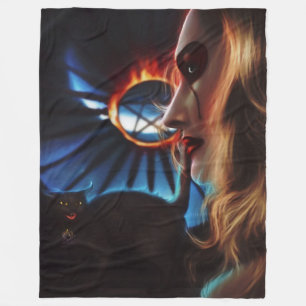 Couverture Polaire Sorcière noire