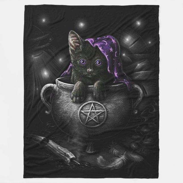 Couverture Polaire Sorcières Black Kitten (Devant)