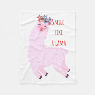 Couverture Polaire Souriez comme un lama