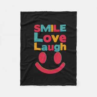 Couverture Polaire sourire, heureux, mignon, tendance, jaune, esthéti