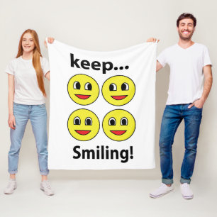 Couverture Polaire Sourire Visage Souriant Garder Le Sourire Sourire