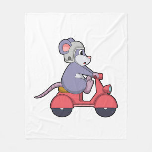 Couverture Polaire Souris comme Biker avec Scooter.PNG