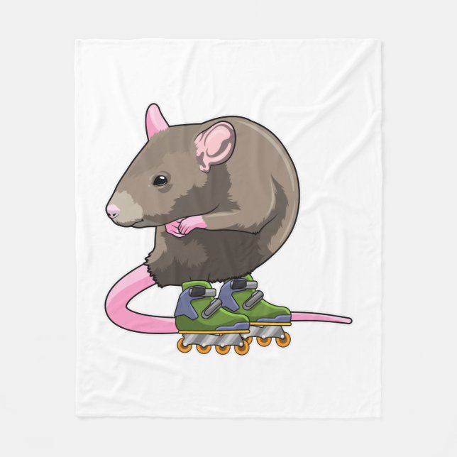 Couverture Polaire Souris comme Patinage en ligne avec Patins en lign (Devant)