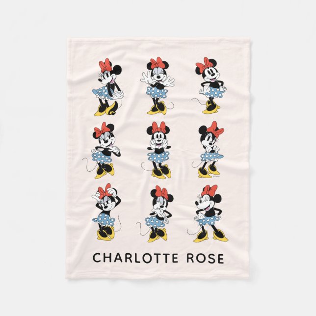 Couverture Polaire Souris Minnie Disney personnalisée (Devant)
