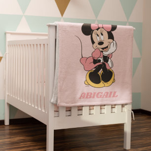 Couverture Polaire Souris Minnie personnalisable   Poster en rose