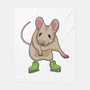 Couverture Polaire Souris Patinage sur glace Patins sur glace